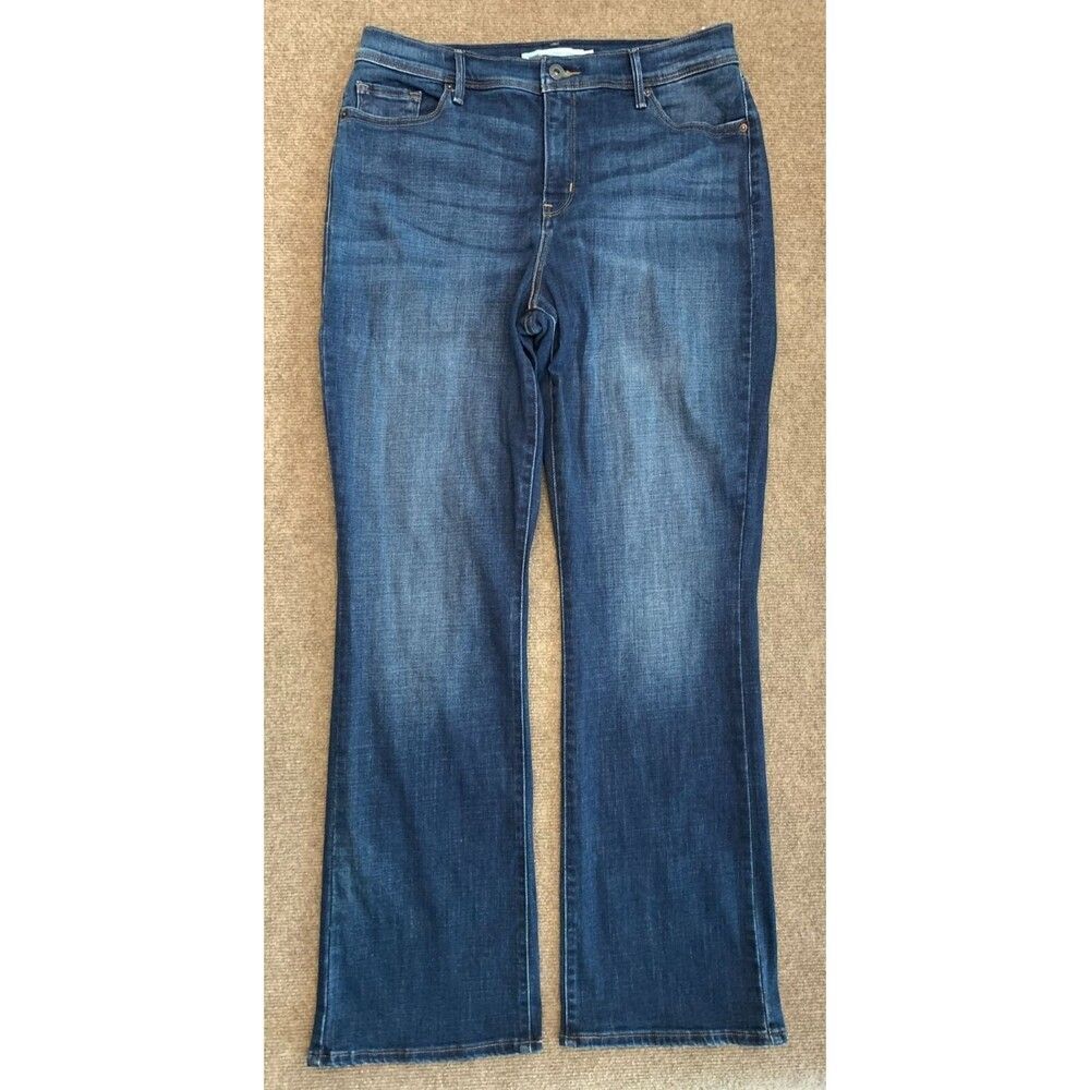 Levis 512 Jeans Womens 12 Bootcut High Rise Perfectly Slimming Whiskered Denim
